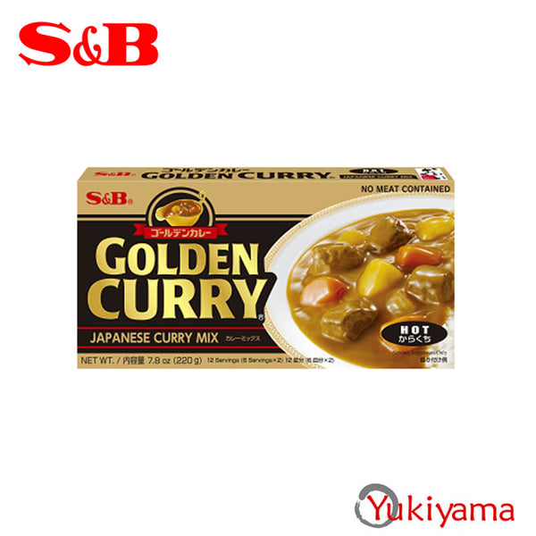 S&B Japanese Golden Curry Mix 220g Hot 12 Servings - Yukiyama.sg
